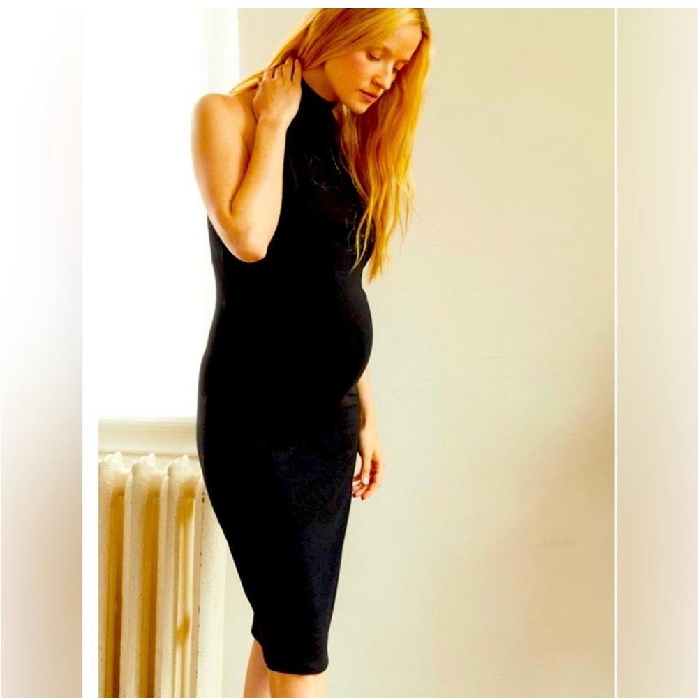 NWT Hatch Black Halter long dress